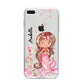 Personalised Pink Mermaid iPhone 8 Plus Bumper Case on Silver iPhone