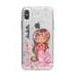 Personalised Pink Mermaid iPhone X Bumper Case on Silver iPhone Alternative Image 1