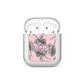 Personalised Pink Monochrome Tropical Leaf AirPods Case