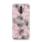 Personalised Pink Monochrome Tropical Leaf Huawei Mate 20 Lite