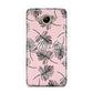 Personalised Pink Monochrome Tropical Leaf Huawei Y3 2017