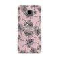 Personalised Pink Monochrome Tropical Leaf Samsung Galaxy A3 Case
