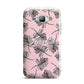Personalised Pink Monochrome Tropical Leaf Samsung Galaxy J1 2015 Case