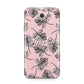 Personalised Pink Monochrome Tropical Leaf Samsung Galaxy J7 2017 Case