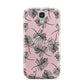 Personalised Pink Monochrome Tropical Leaf Samsung Galaxy S4 Case