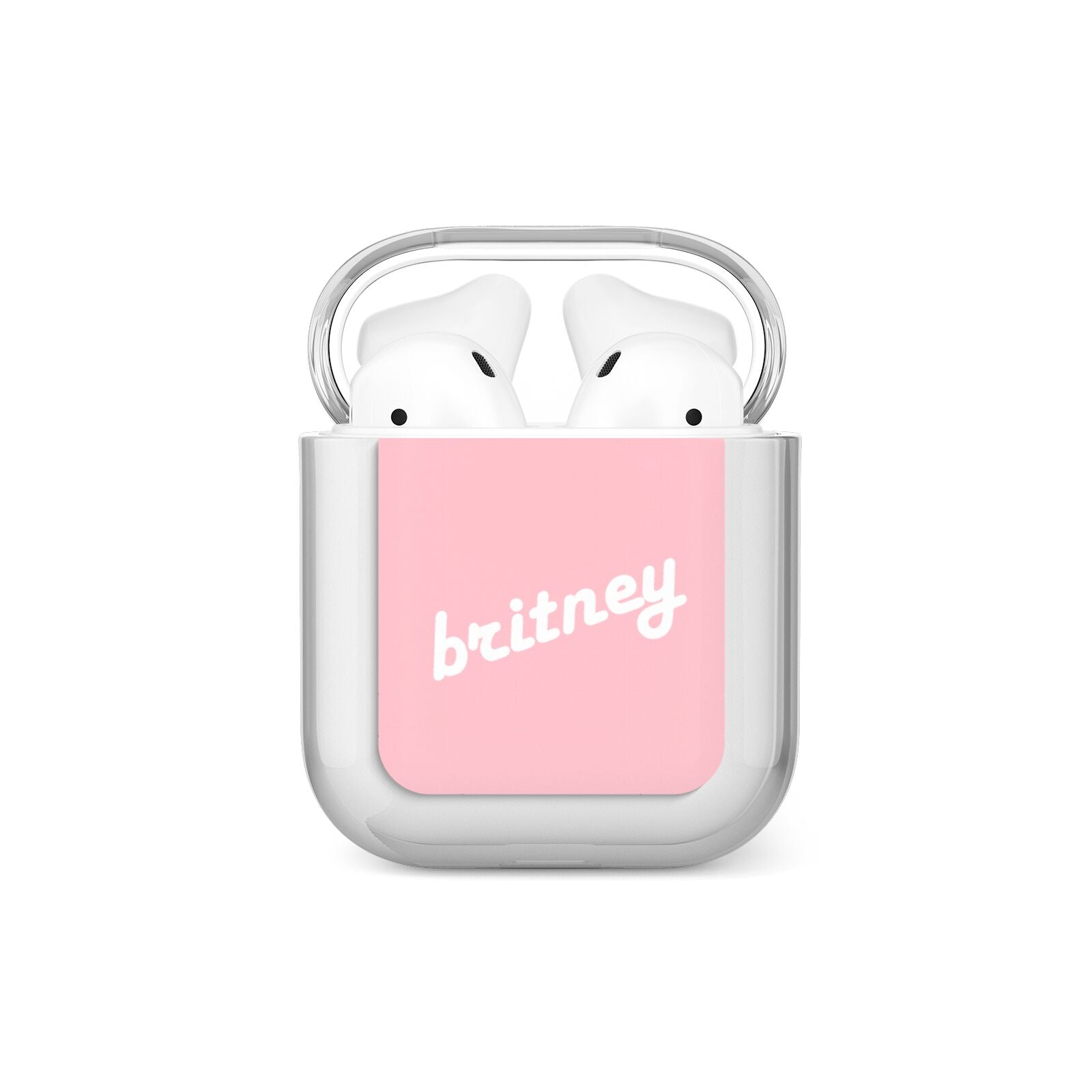 Personalised Pink Name AirPods Case