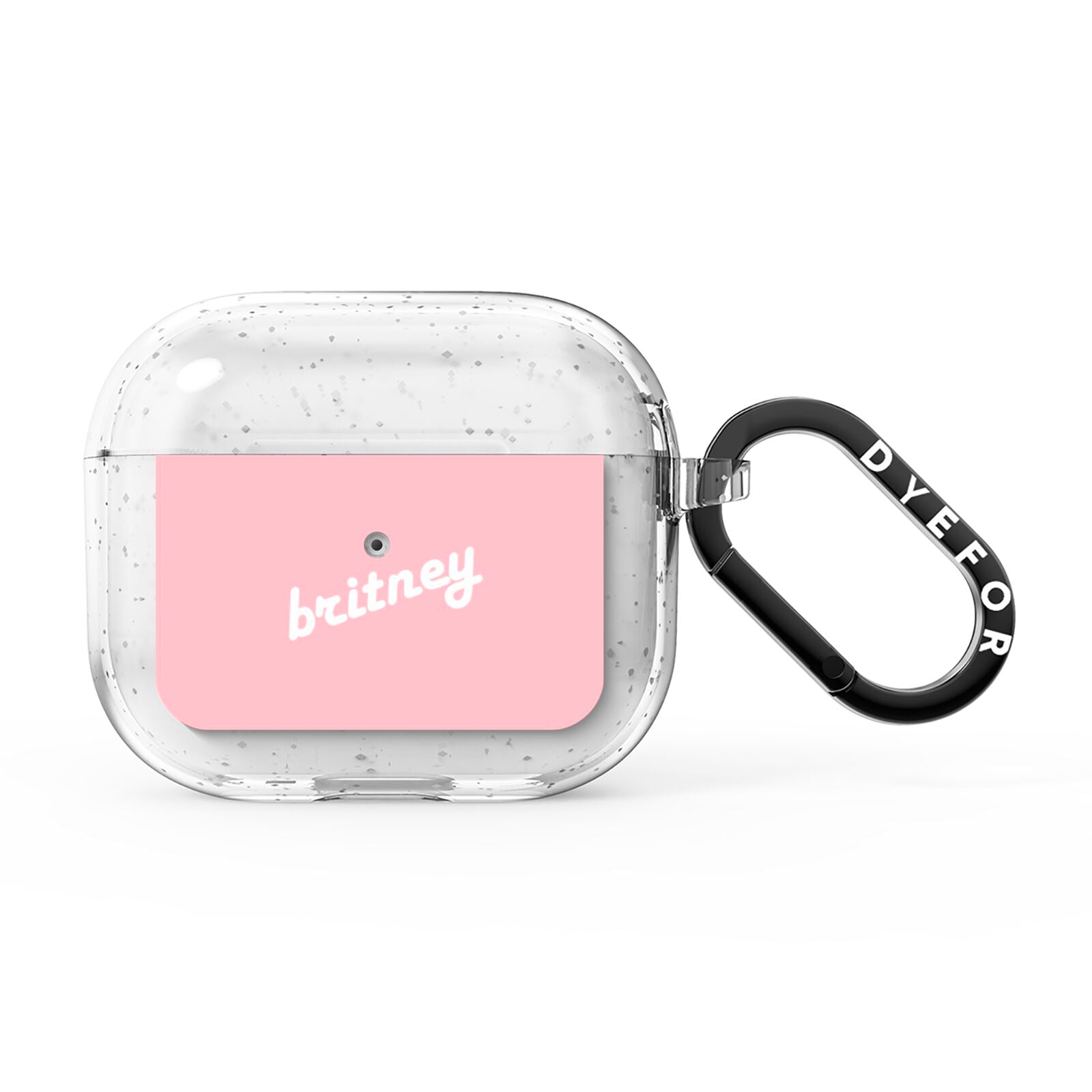 Personalised Pink Name AirPods Glitter Case 3rd Gen