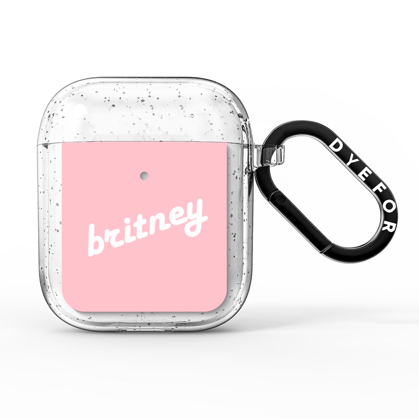 Personalised Pink Name AirPods Glitter Case