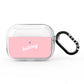 Personalised Pink Name AirPods Pro Clear Case
