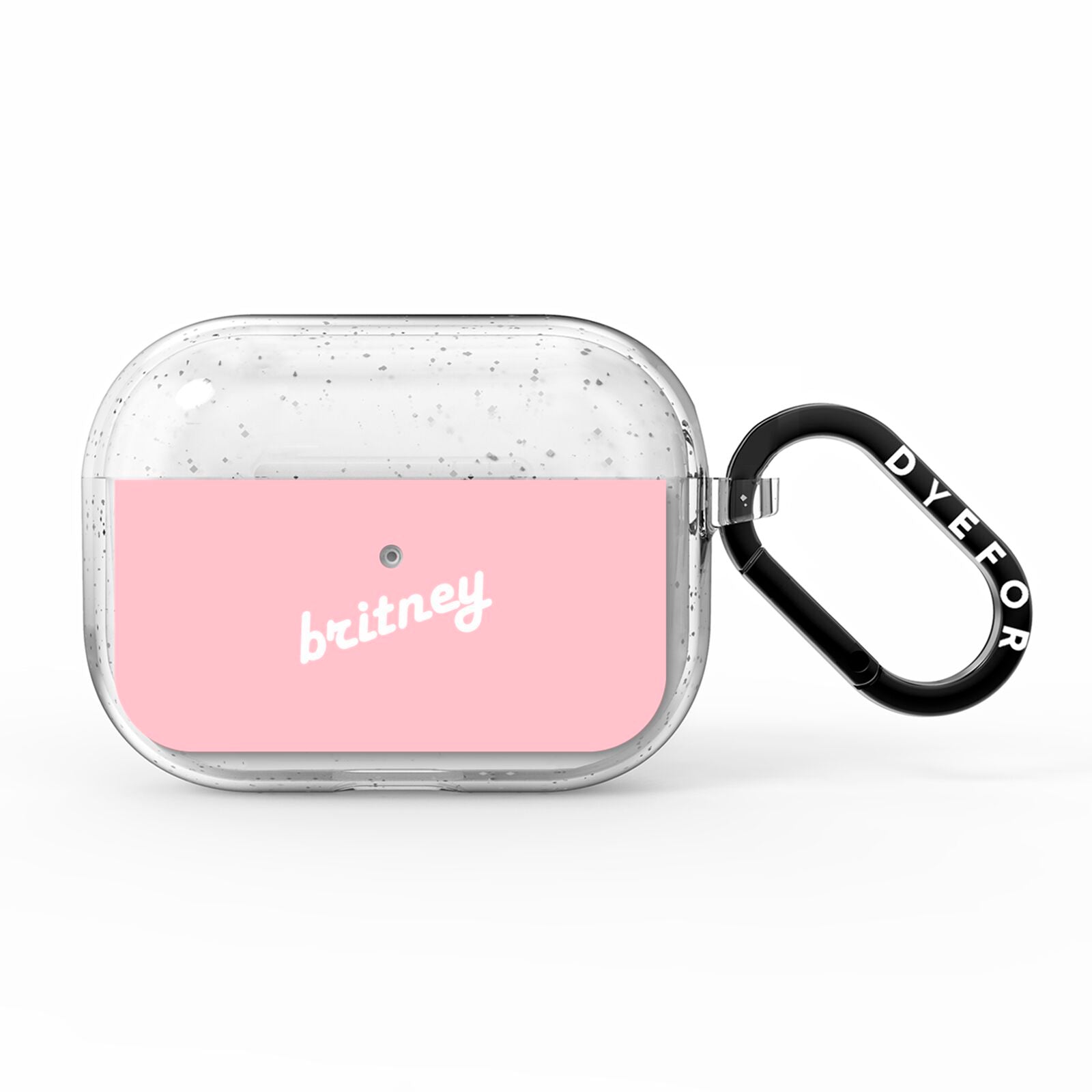Personalised Pink Name AirPods Pro Glitter Case