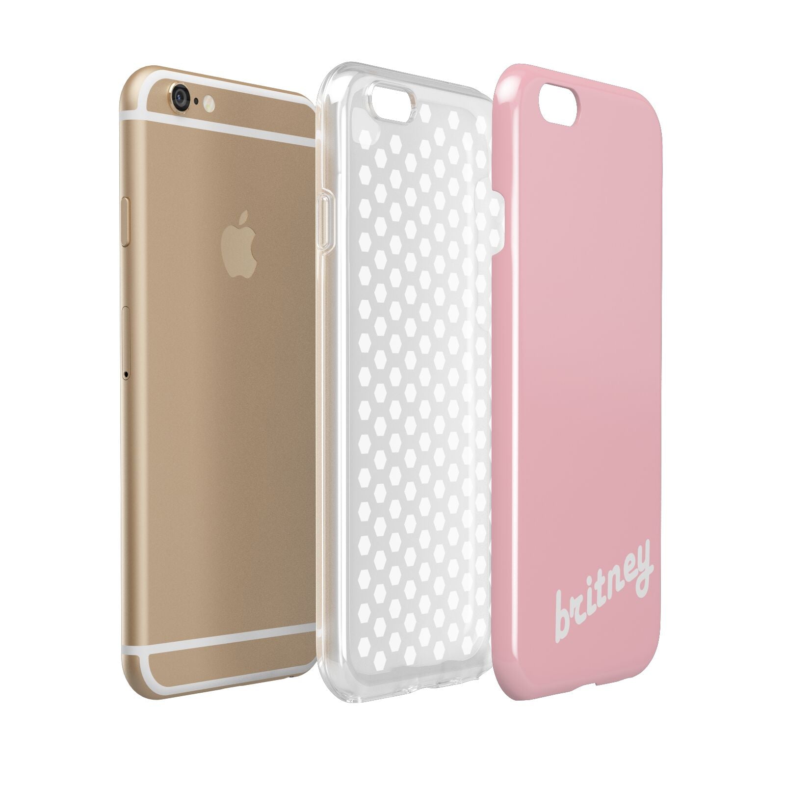 Personalised Pink Name Apple iPhone 6 3D Tough Case Expanded view