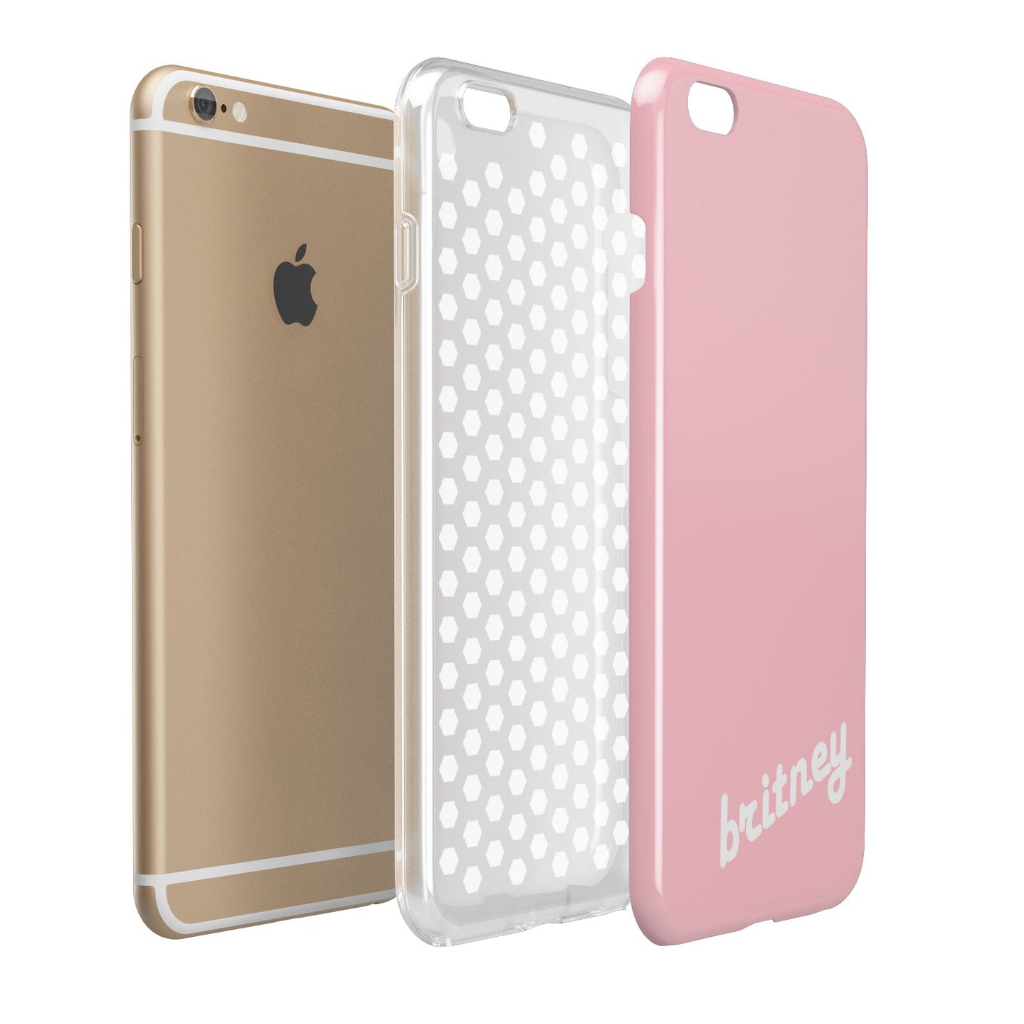 Personalised Pink Name Apple iPhone 6 Plus 3D Tough Case Expand Detail Image