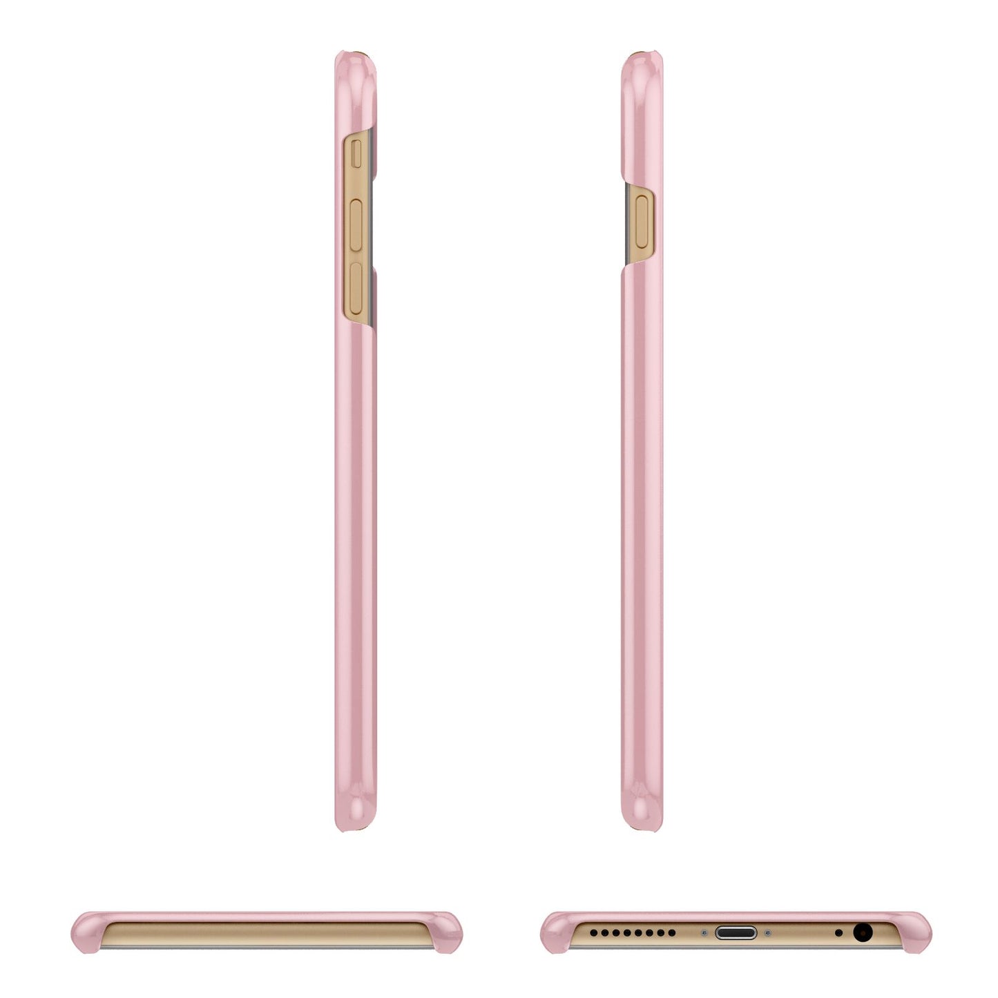 Personalised Pink Name Apple iPhone 6 Plus 3D Wrap Snap Case Angled Images