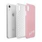 Personalised Pink Name Apple iPhone XR White 3D Tough Case Expanded view