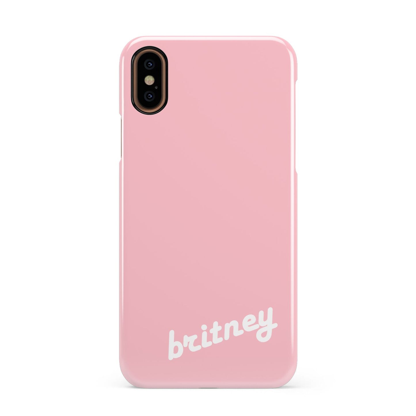 Personalised Pink Name Apple iPhone XS 3D Snap Case