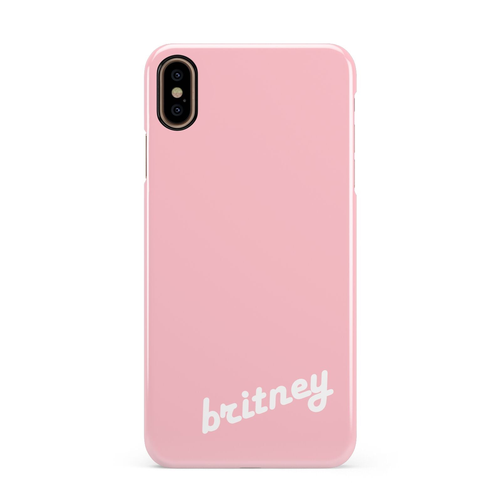 Personalised Pink Name Apple iPhone Xs Max 3D Snap Case