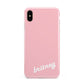 Personalised Pink Name Apple iPhone Xs Max 3D Tough Case