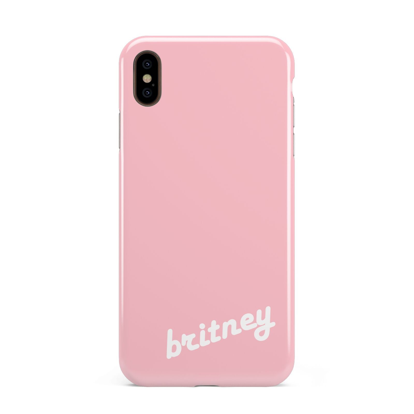 Personalised Pink Name Apple iPhone Xs Max 3D Tough Case