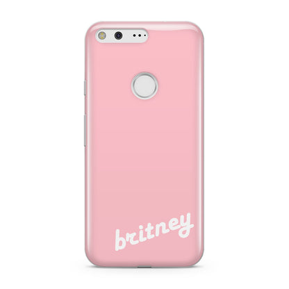 Personalised Pink Name Google Pixel Case
