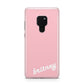 Personalised Pink Name Huawei Mate 20 Phone Case
