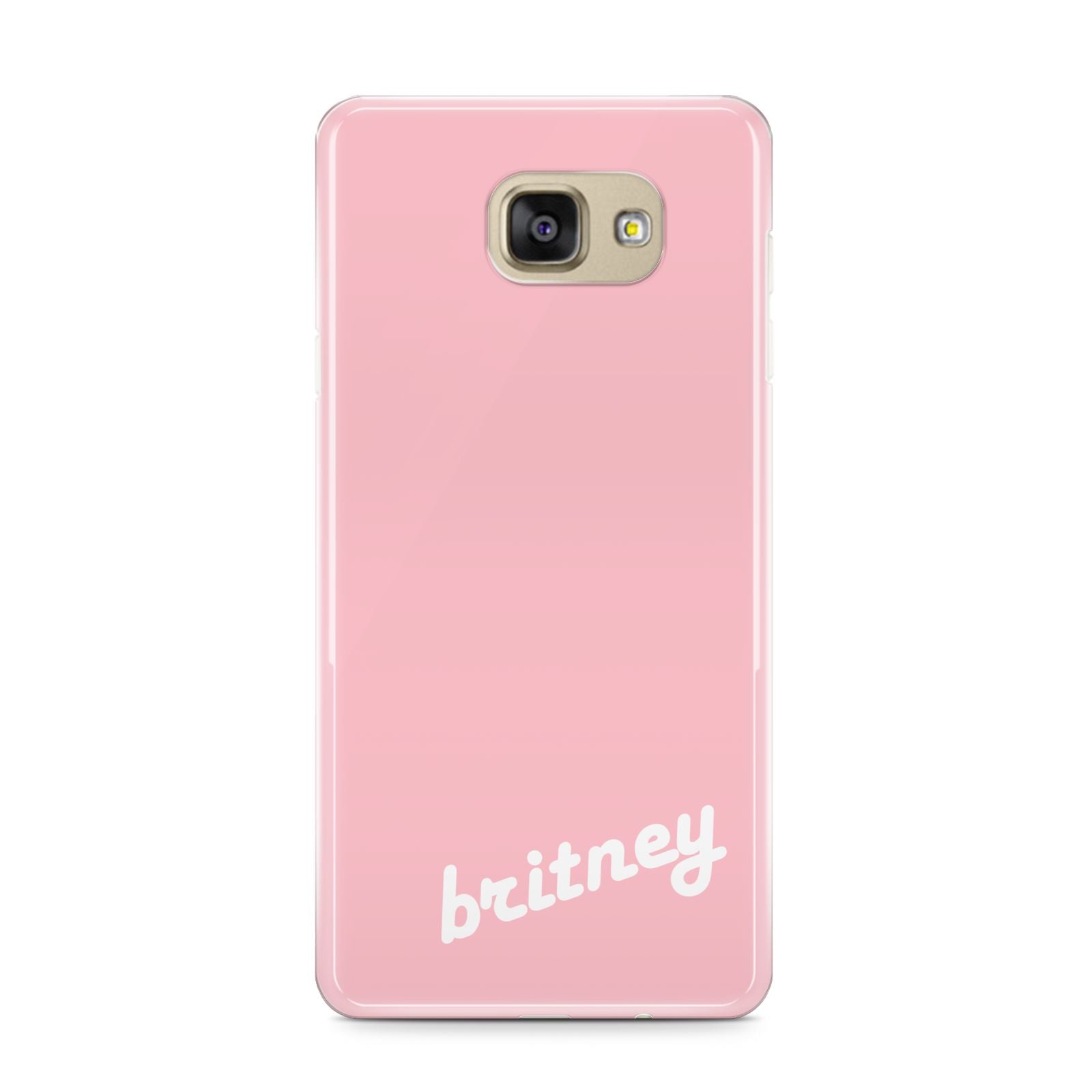 Personalised Pink Name Samsung Galaxy A9 2016 Case on gold phone