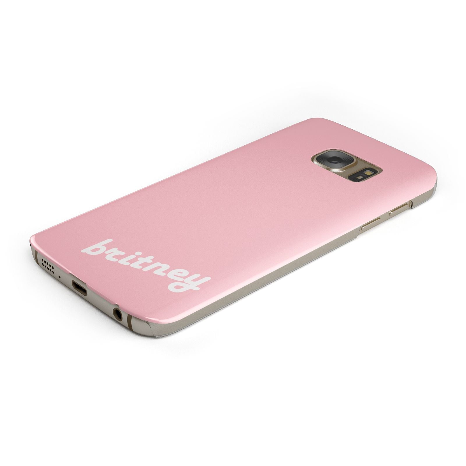 Personalised Pink Name Samsung Galaxy Case Bottom Cutout