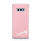 Personalised Pink Name Samsung Galaxy S10E Case