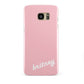 Personalised Pink Name Samsung Galaxy S7 Edge Case