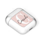 Personalised Pink Name and Initial AirPods Case Laid Flat