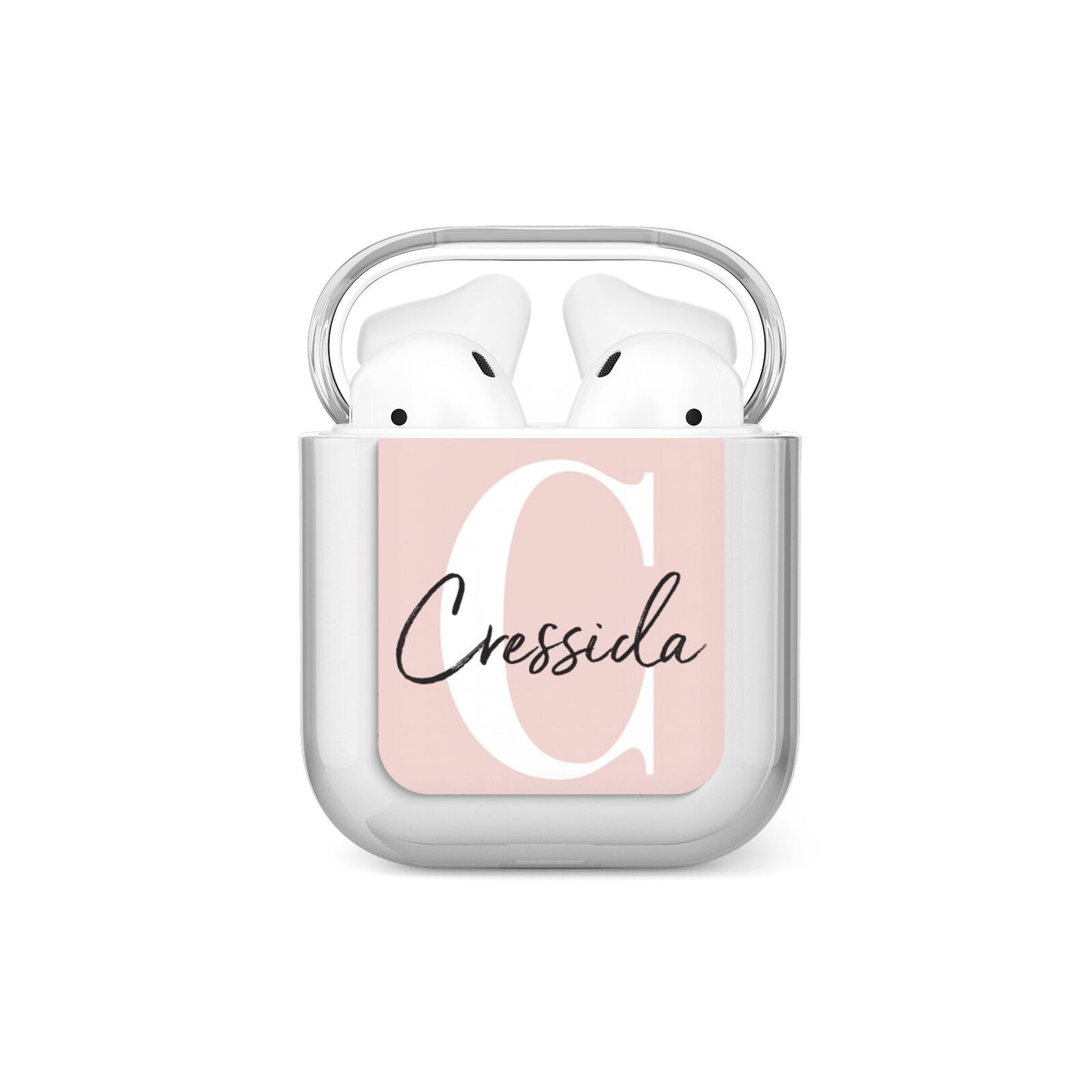 Personalised Pink Name and Initial AirPods Case