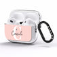 Personalised Pink Name and Initial AirPods Pro Clear Case Side Image