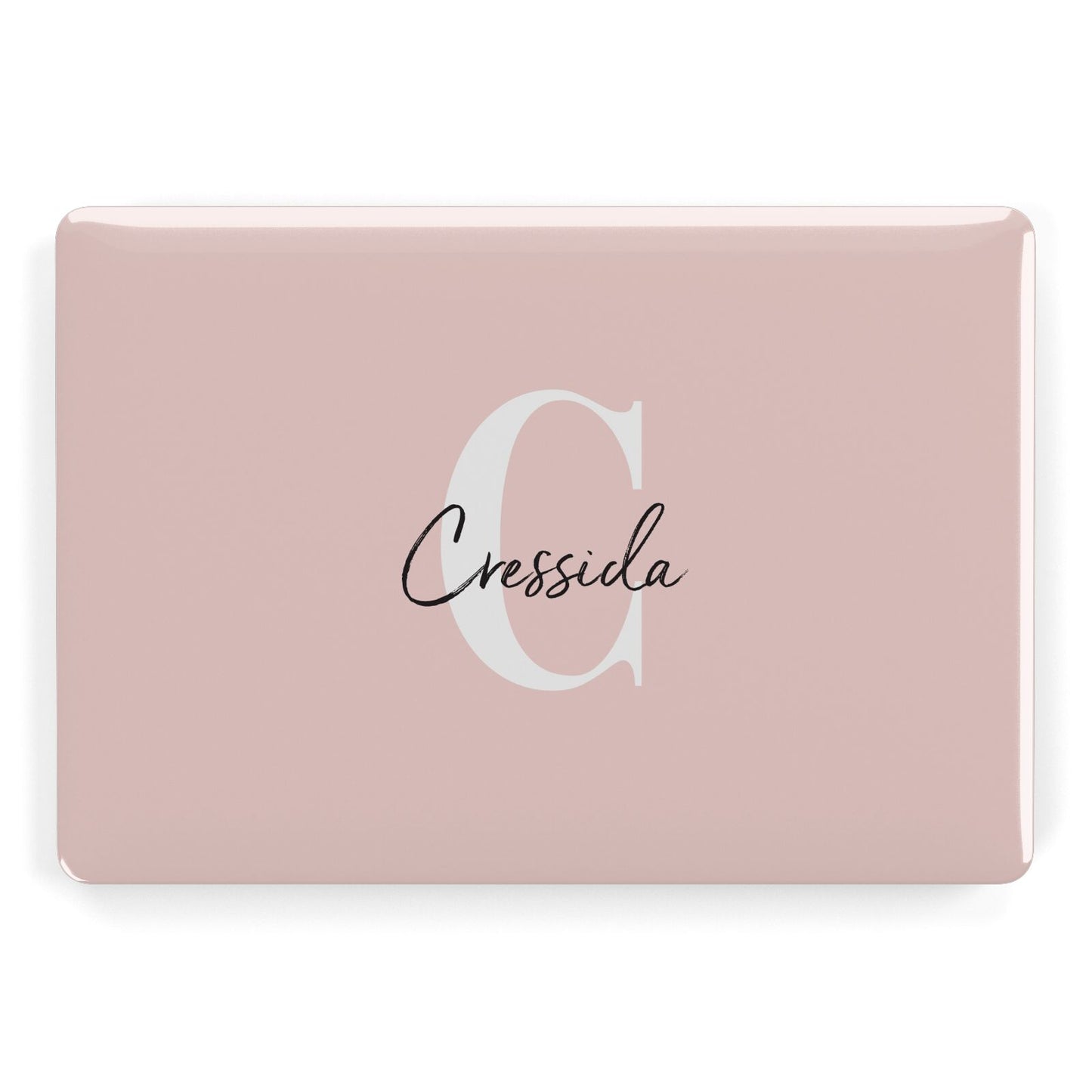 Personalised Pink Name and Initial Apple MacBook Case