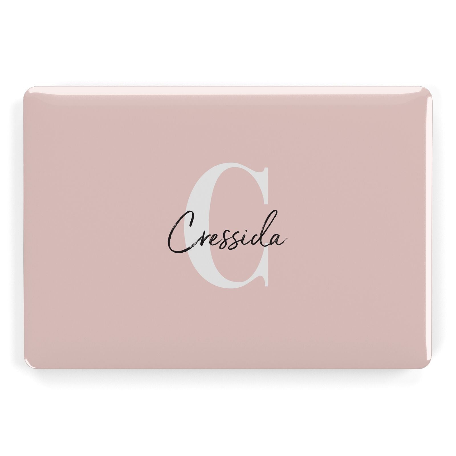 Personalised Pink Name and Initial Apple MacBook Case