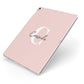 Personalised Pink Name and Initial Apple iPad Case on Silver iPad Side View