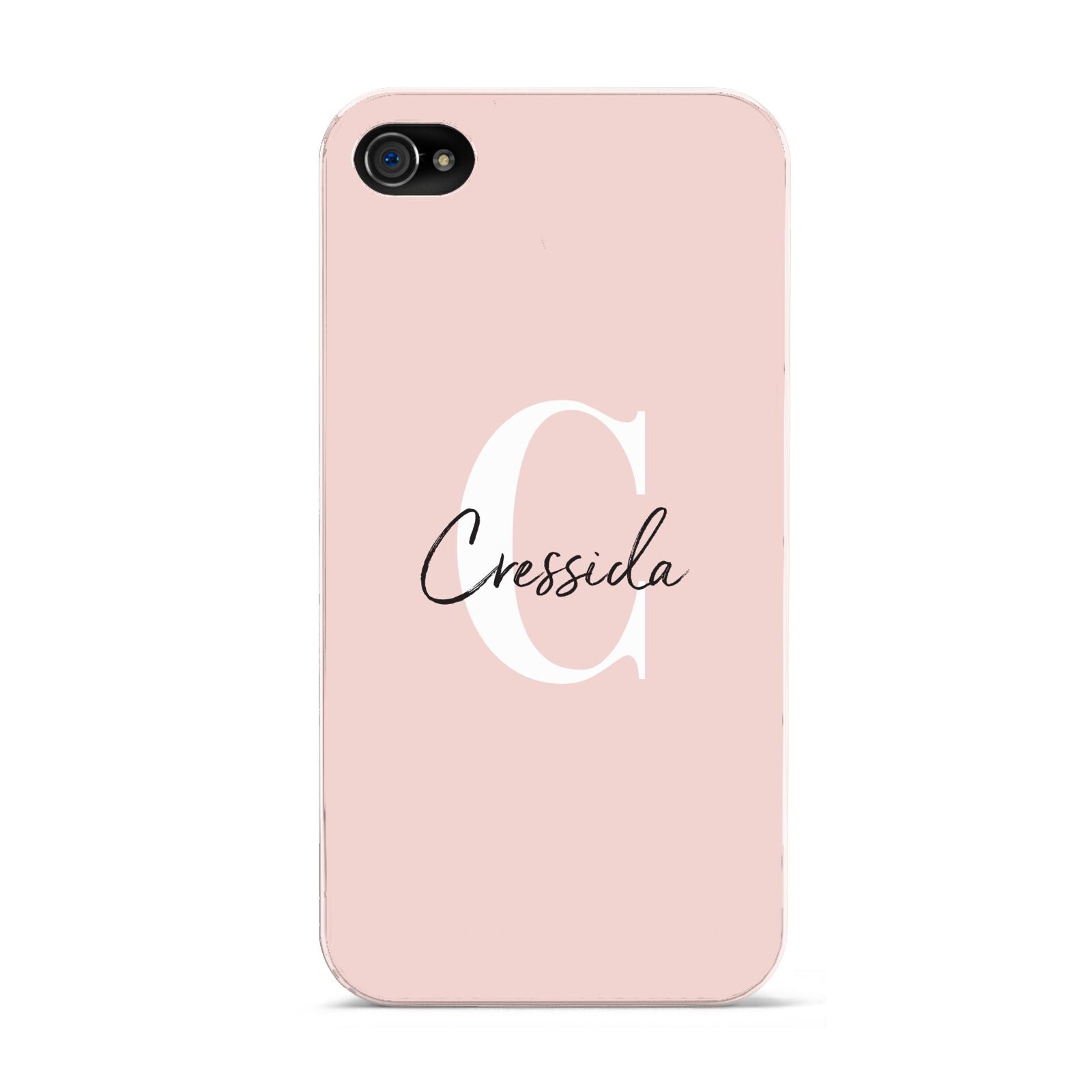 Personalised Pink Name and Initial Apple iPhone 4s Case