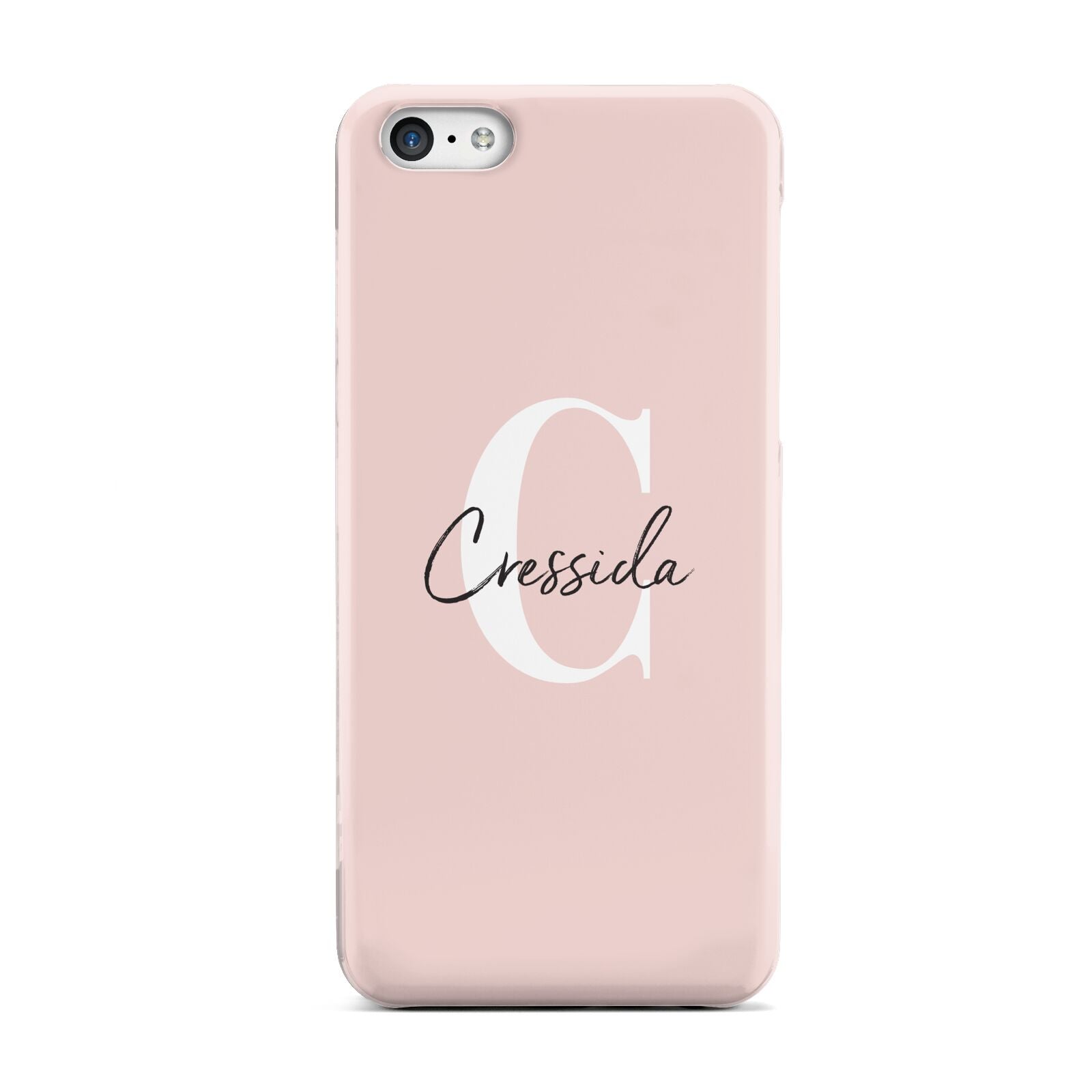 Personalised Pink Name and Initial Apple iPhone 5c Case