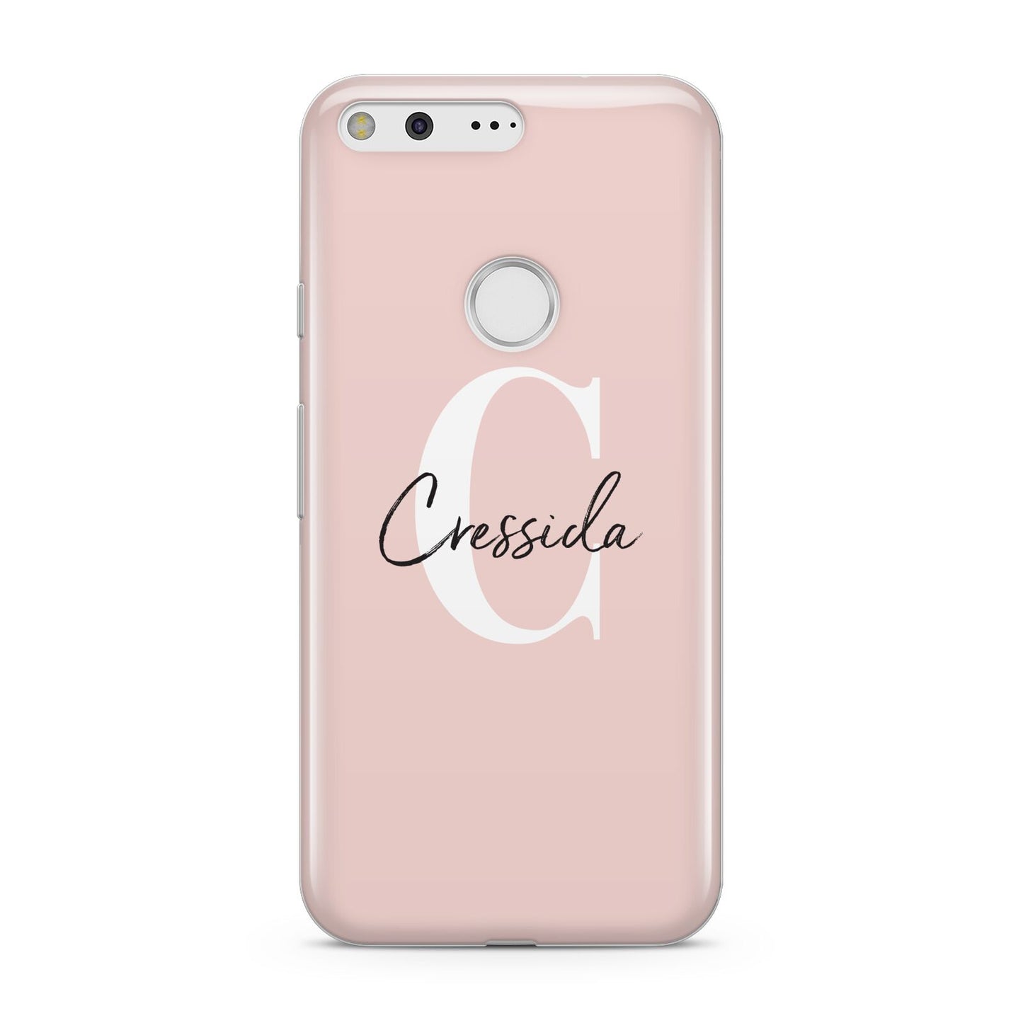 Personalised Pink Name and Initial Google Pixel Case