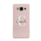 Personalised Pink Name and Initial Samsung Galaxy A3 Case