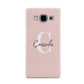 Personalised Pink Name and Initial Samsung Galaxy A5 Case