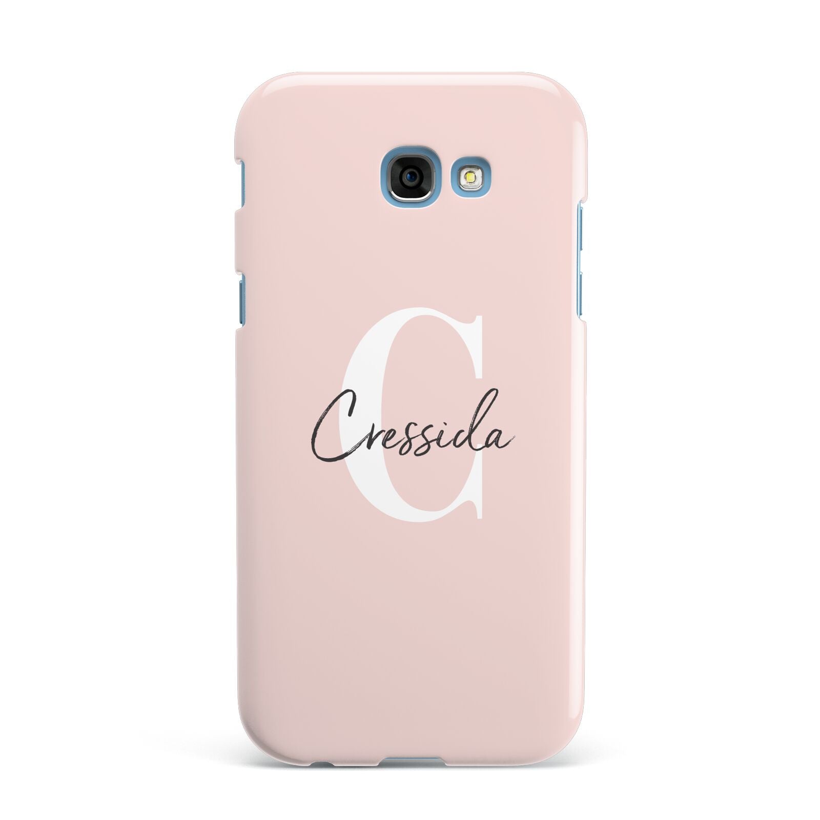 Personalised Pink Name and Initial Samsung Galaxy A7 2017 Case