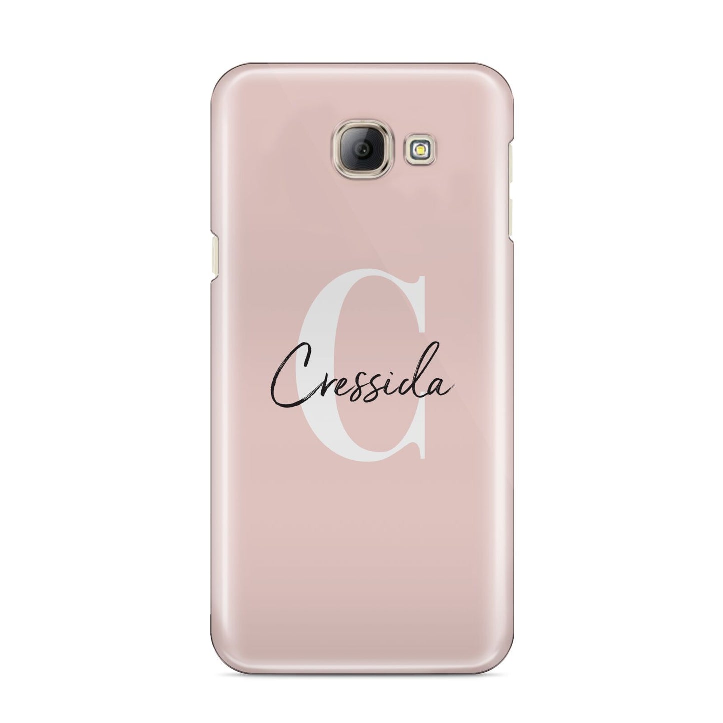 Personalised Pink Name and Initial Samsung Galaxy A8 2016 Case