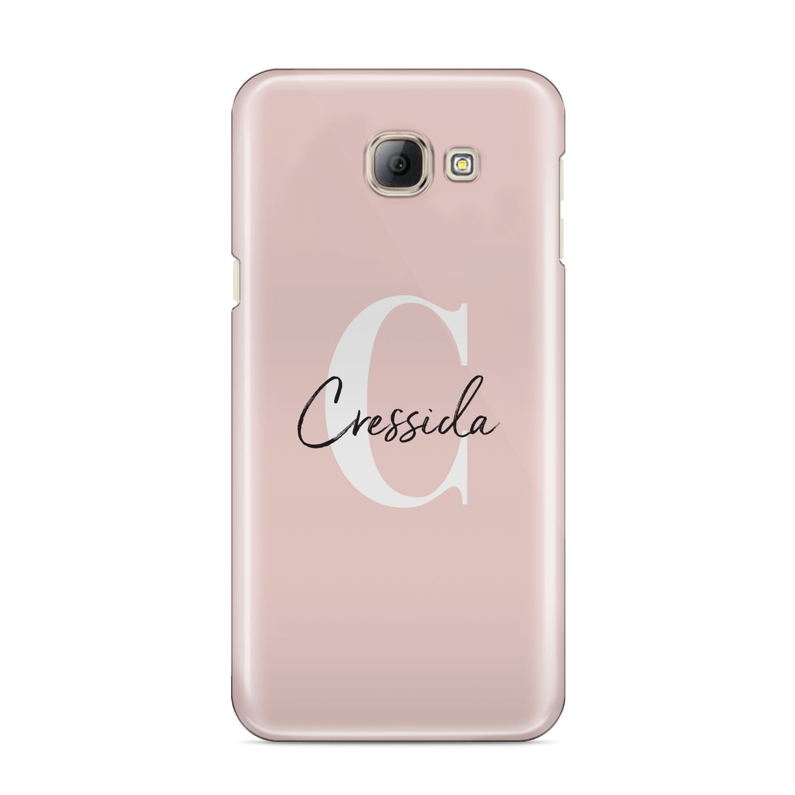 Personalised Pink Name and Initial Samsung Galaxy A8 2016 Case