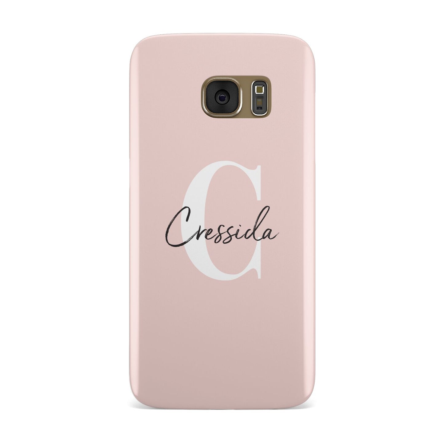 Personalised Pink Name and Initial Samsung Galaxy Case