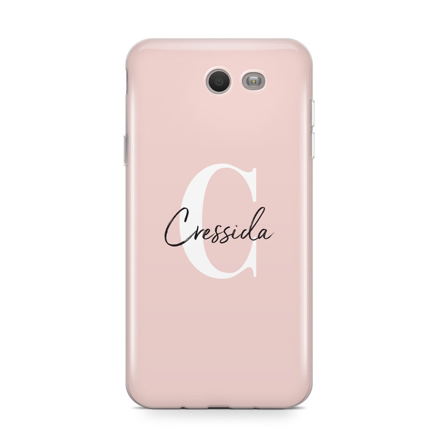 Personalised Pink Name and Initial Samsung Galaxy J7 2017 Case