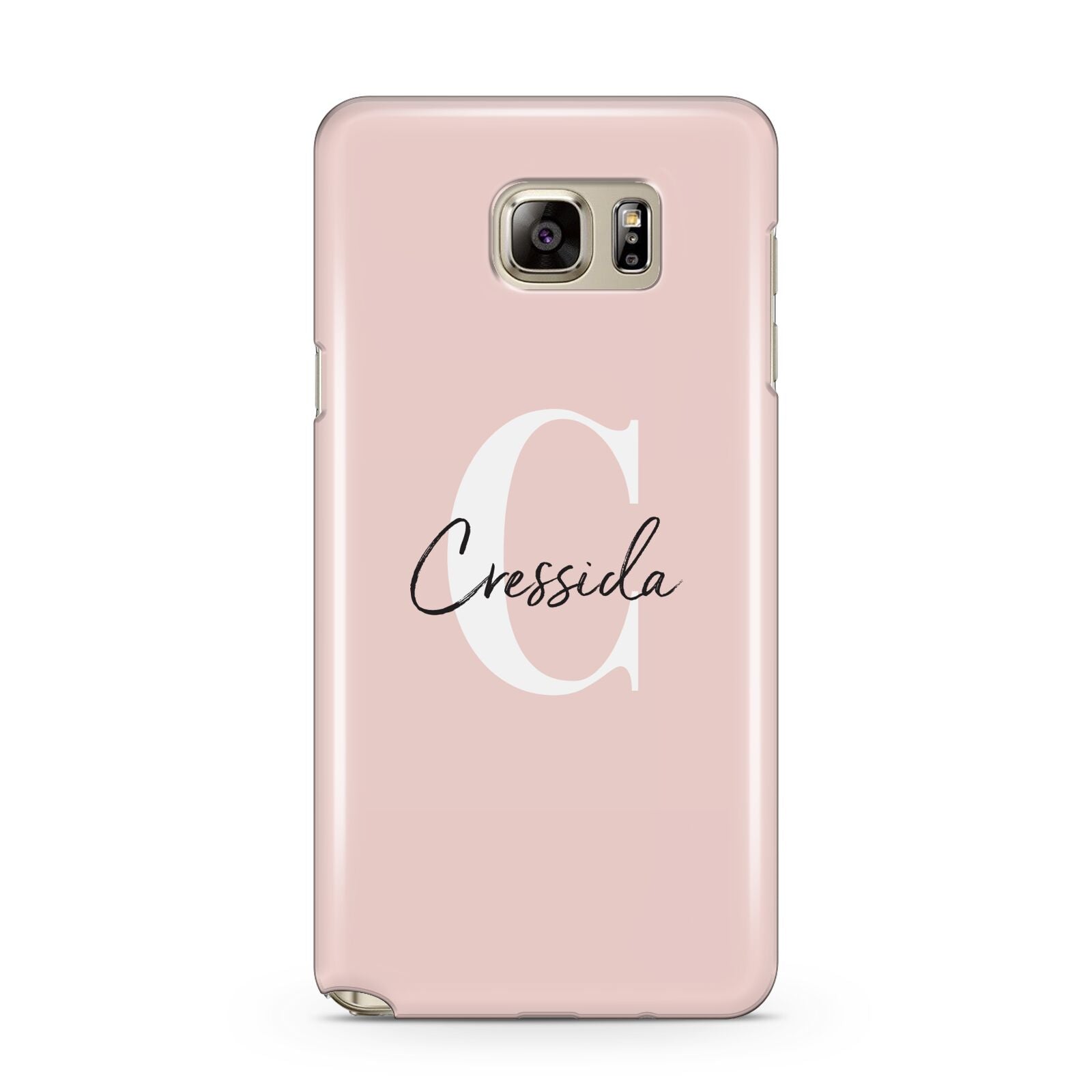 Personalised Pink Name and Initial Samsung Galaxy Note 5 Case