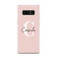 Personalised Pink Name and Initial Samsung Galaxy Note 8 Case