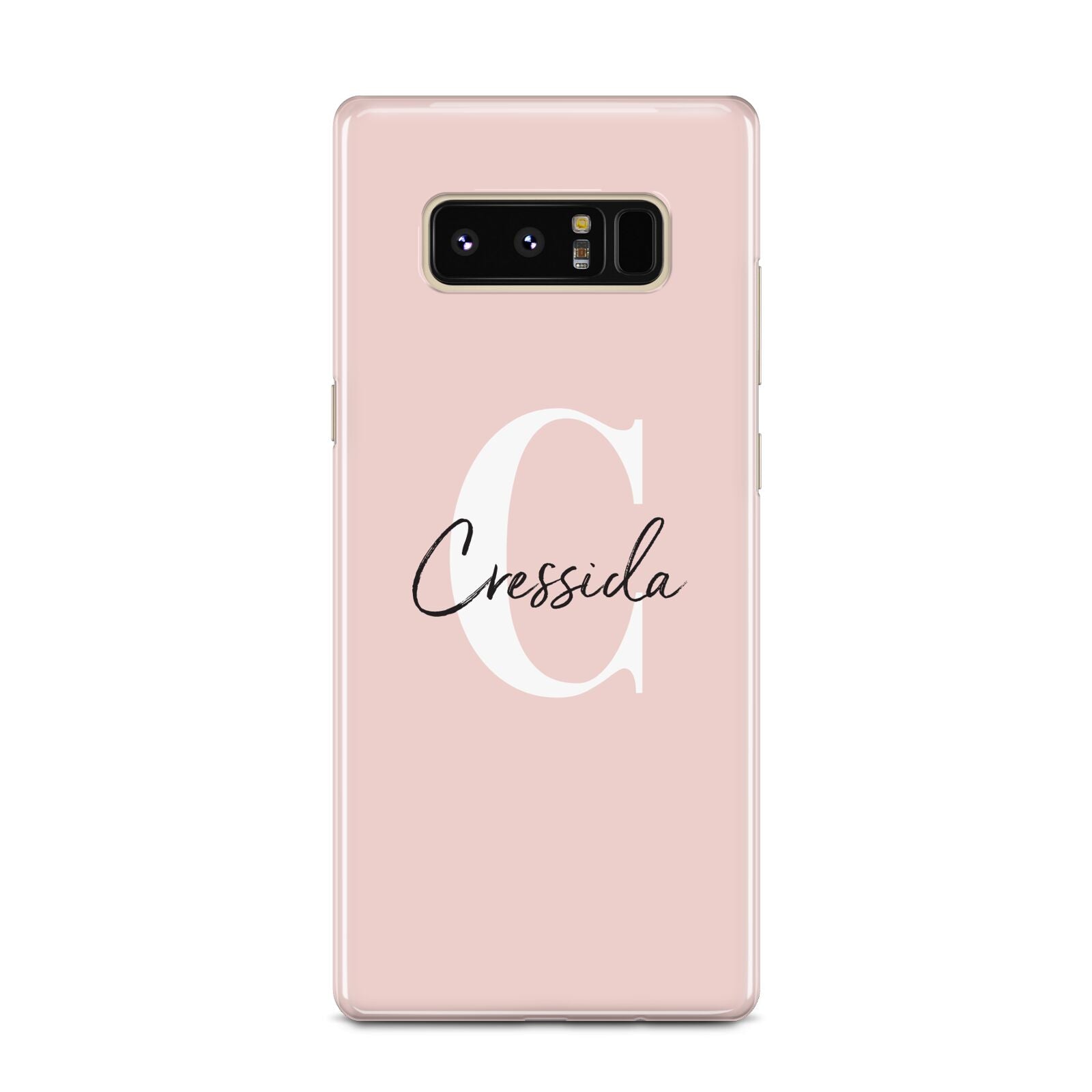 Personalised Pink Name and Initial Samsung Galaxy Note 8 Case