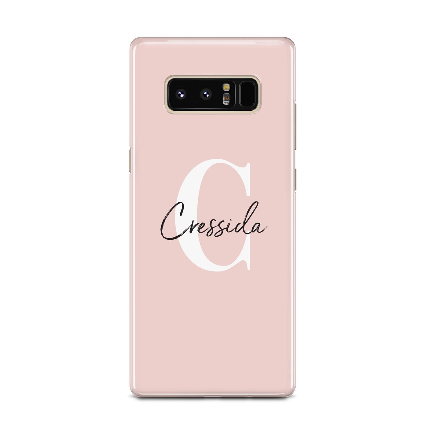 Personalised Pink Name and Initial Samsung Galaxy Note 8 Case