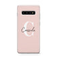 Personalised Pink Name and Initial Samsung Galaxy S10 Case