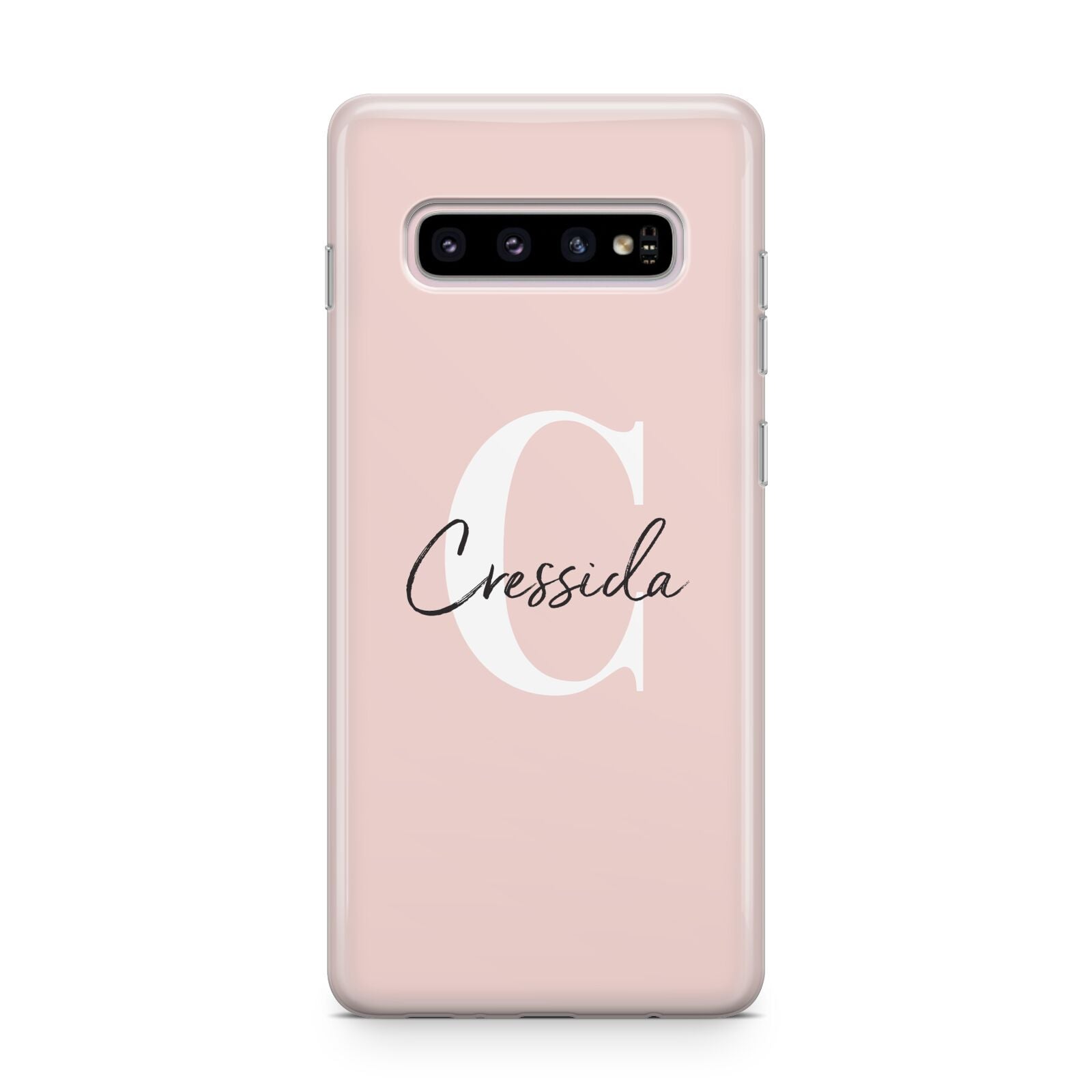 Personalised Pink Name and Initial Samsung Galaxy S10 Plus Case